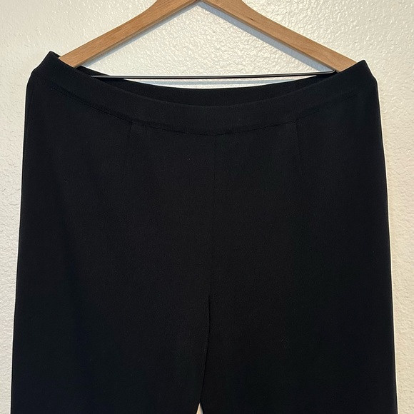 Exclusively Misook Pull-On Knit Trouser Pants Black XL wide leg - Picture 3 of 6